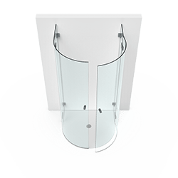 Runddusche · zwei Türen